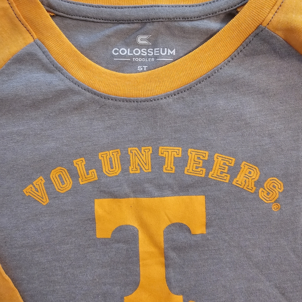 Colosseum Gray and Orange Long Sleeve Tennessee Volunteers Tee